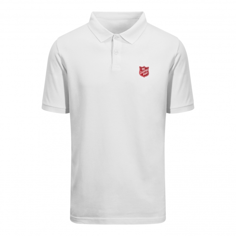 Sustainable Unisex White Polo Shirt